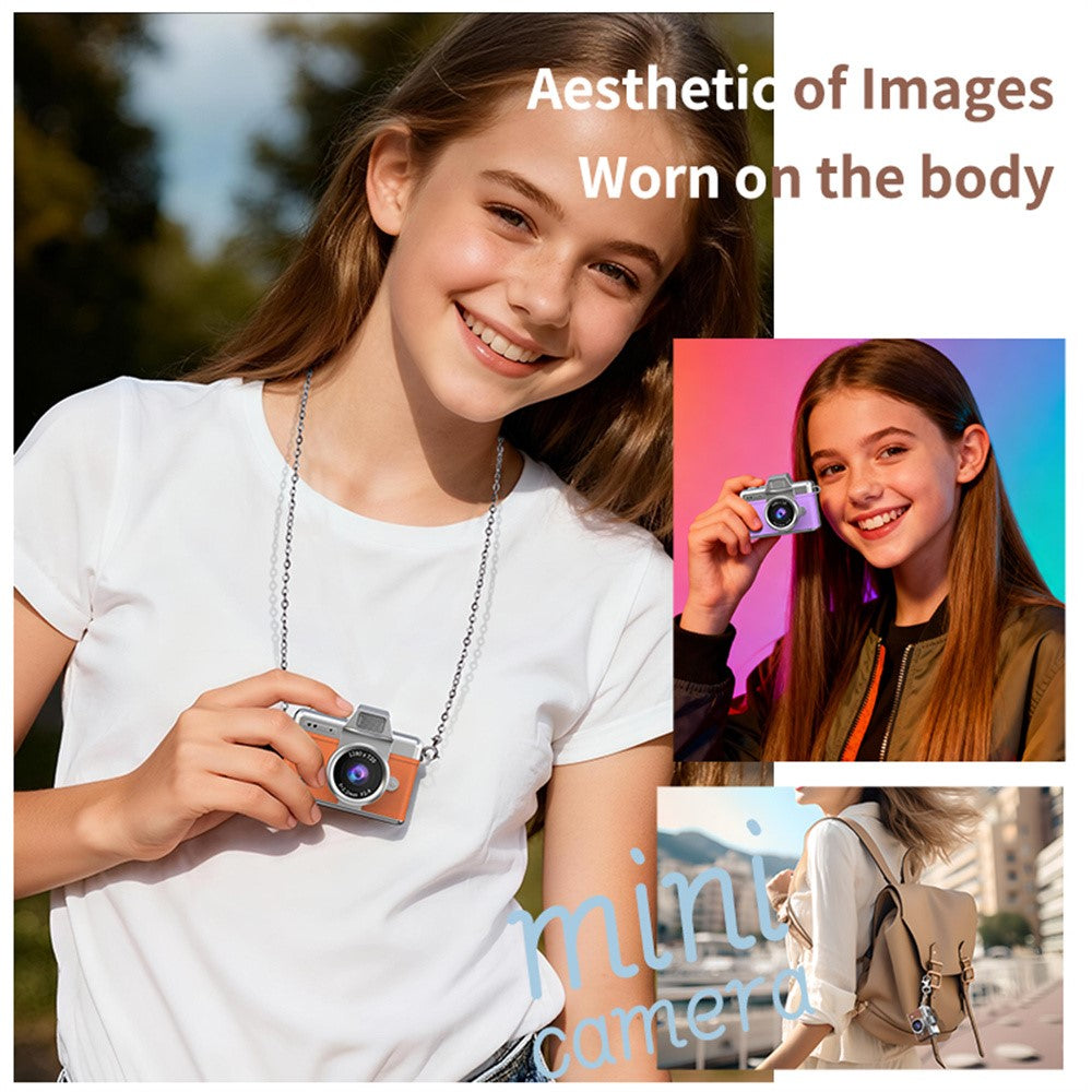 Câmara Retrô Mini LK-027 com Ecrã Giratório de 1,47 Polegadas