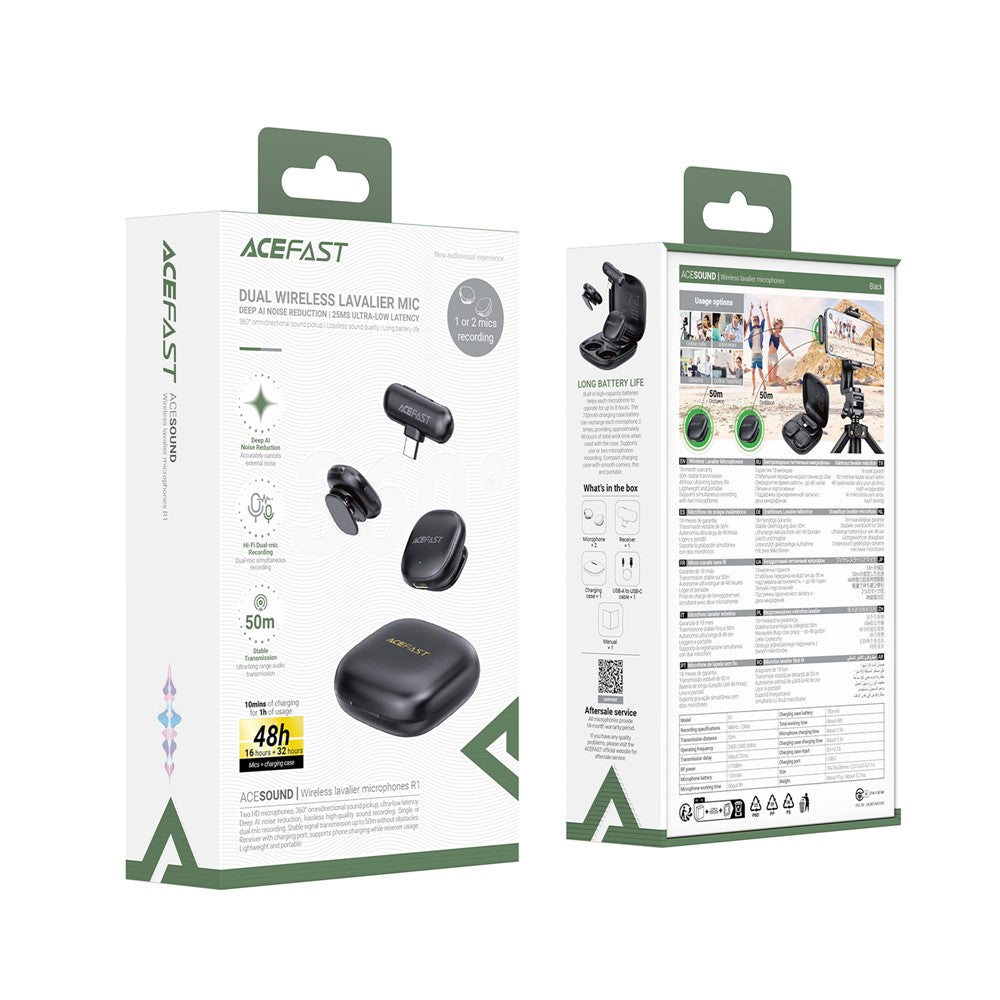 Microfone Sem Fios Acefast R1