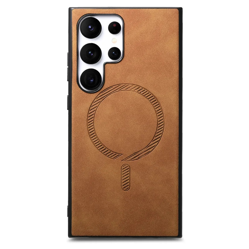 Capa de Couro com MagSafe para Samsung