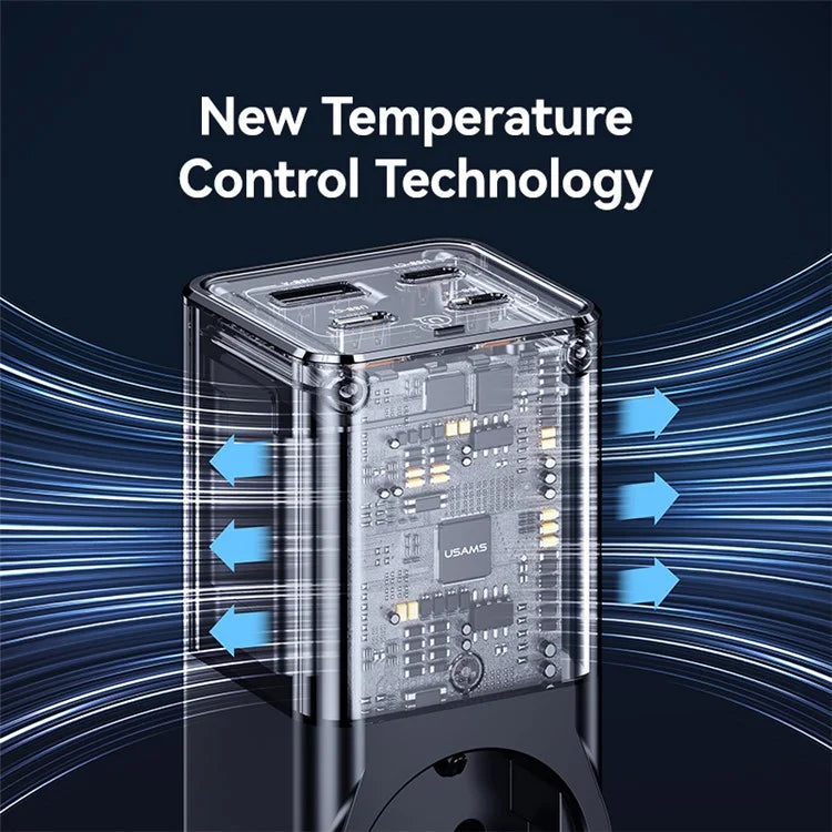 Usams GaN3 Fast Charger 67W 4-Port USB Charger