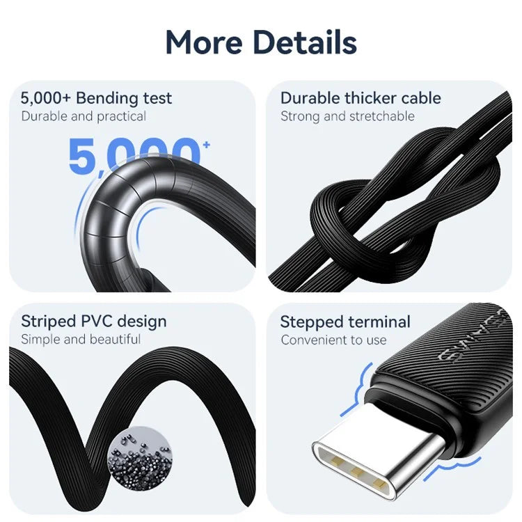 Usams KY 2m Type-C USB 3A Fast Charging Cable
