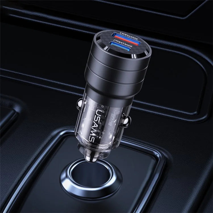 Carregador de Carro USAMS 95W USB-A + USB-C - Preto
