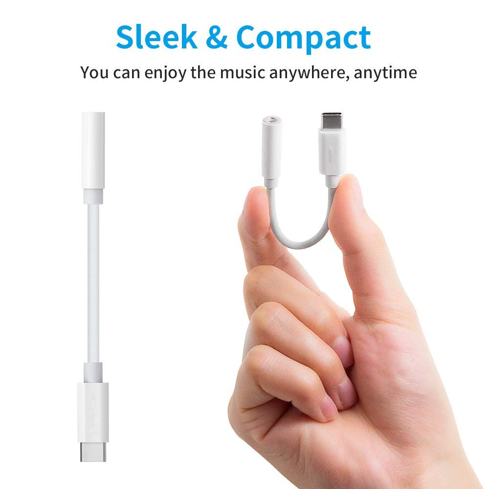 conversor USB-C para jack áudio