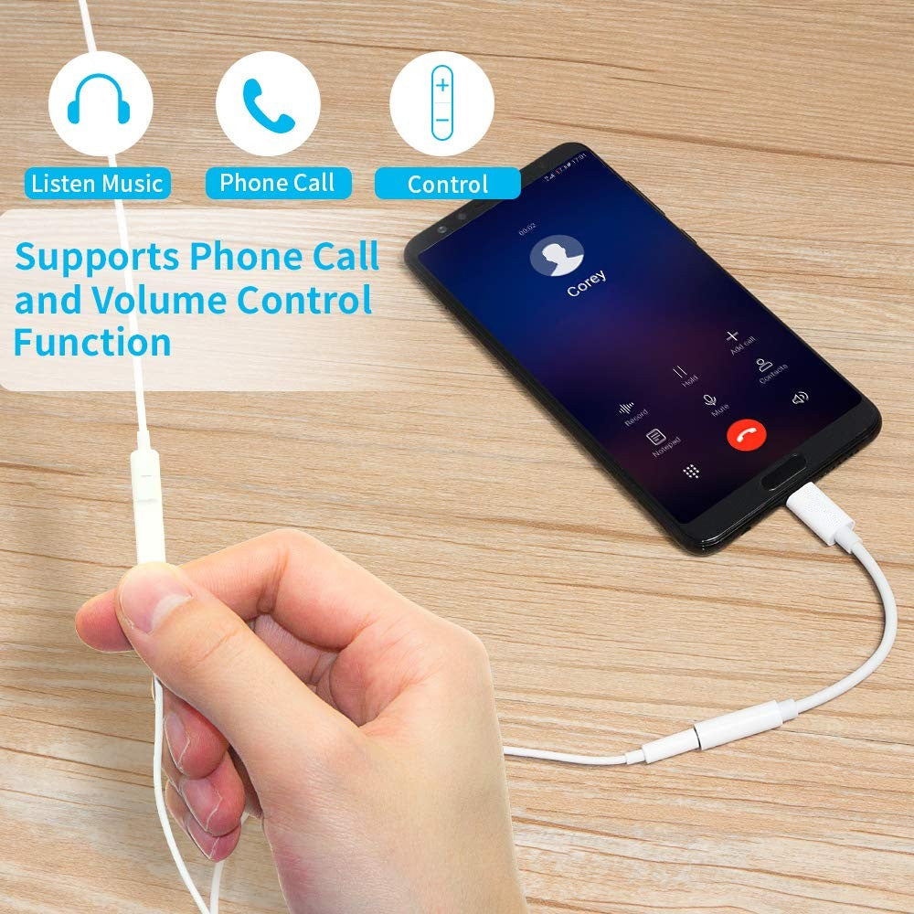 Adaptador USB-C para Jack 3.5mm Áudio Hi-Res