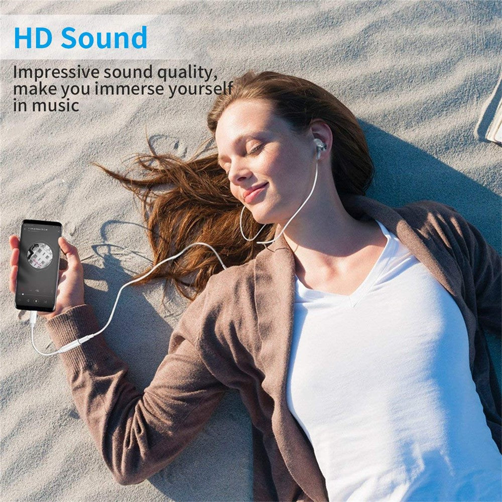 Adaptador USB-C para Jack 3.5mm Áudio Hi-Res