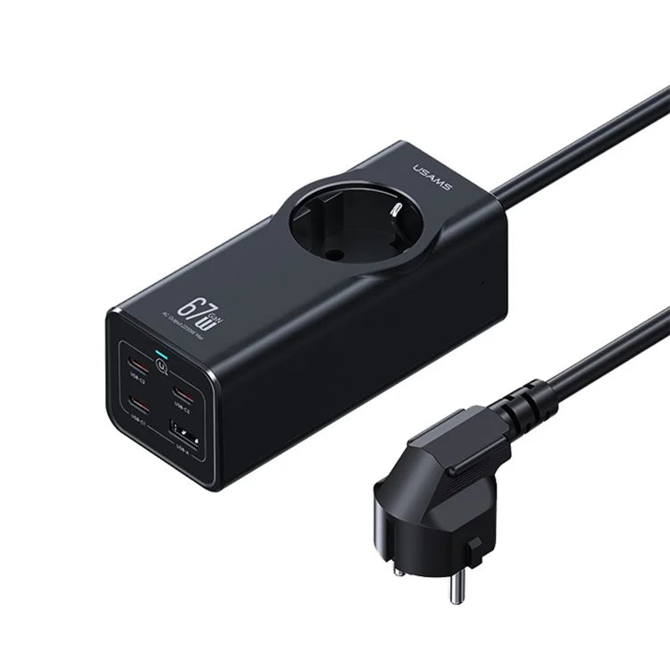 Carregador Usams GaN3 Fast Charger 67W 4-Portas USB