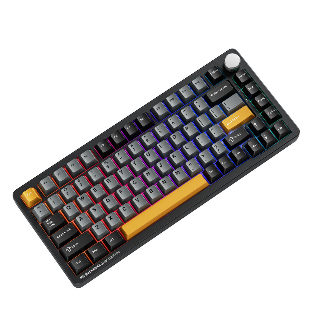 Teclado Mecânico Gaming Machenike K600-B82W Wireless RGB 75%