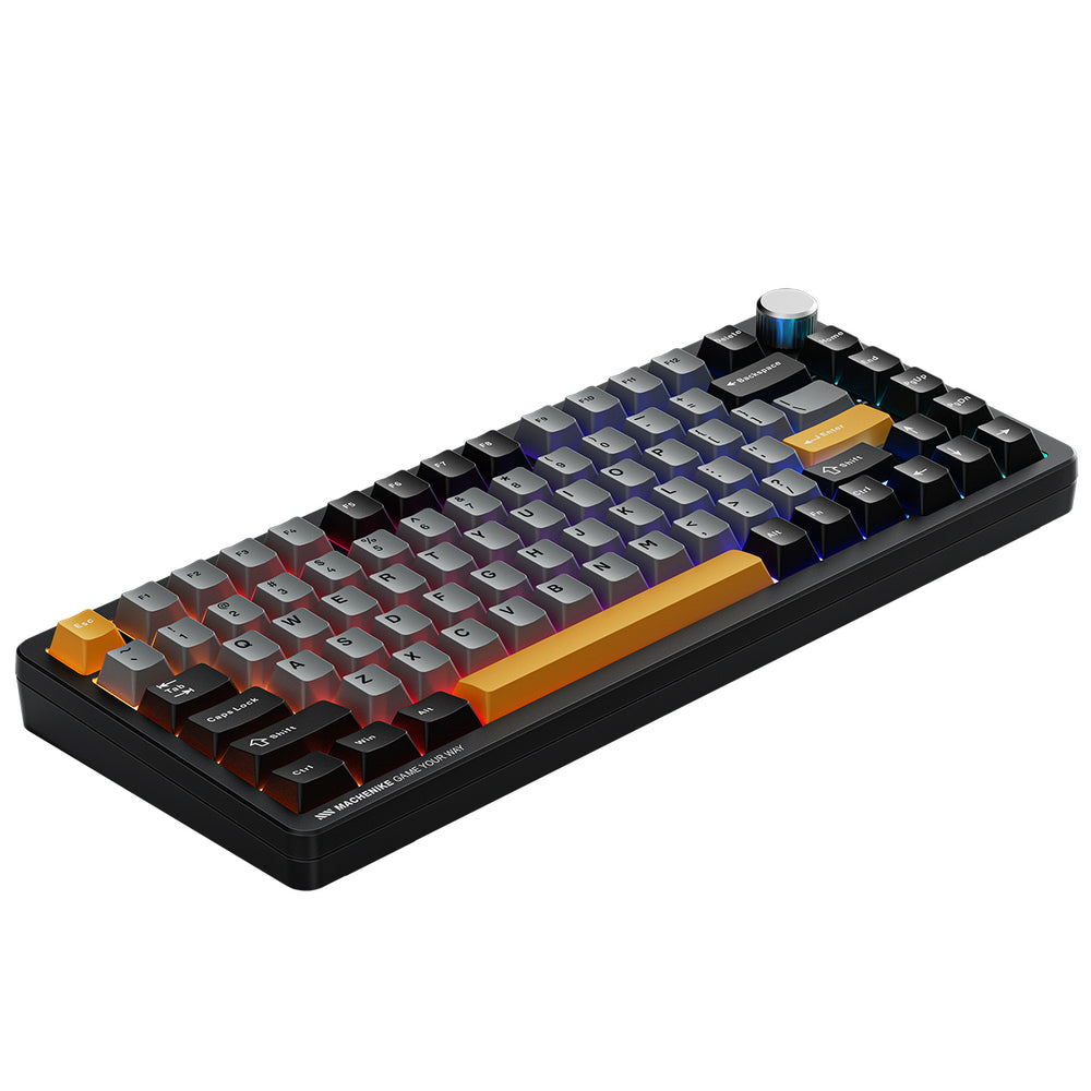 Teclado Mecânico Gaming Machenike K600-B82W Wireless RGB 75%