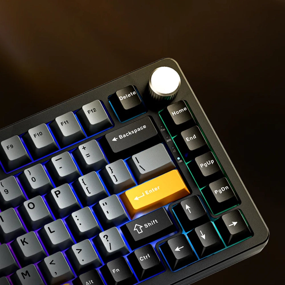 Teclado Mecânico Gaming Machenike K600-B82W Wireless RGB 75%
