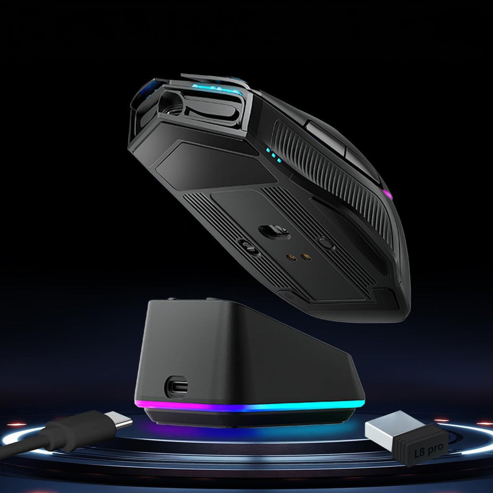 Rato Gaming Machenike L8 Pro Wireless 8K com Dock RGB