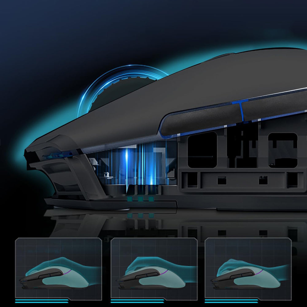 Rato Gaming Machenike L8 Pro Wireless 8K com Dock RGB