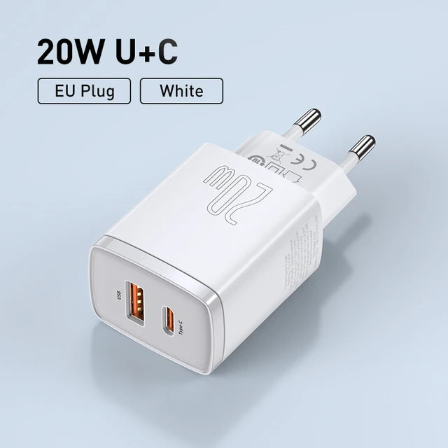 Cargador Mini USB Carga Rápida 20W