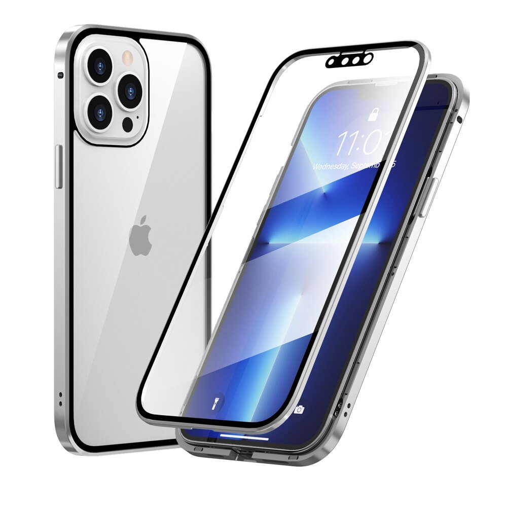 360° Magnetic Double Glass Capas de Telemóvel
