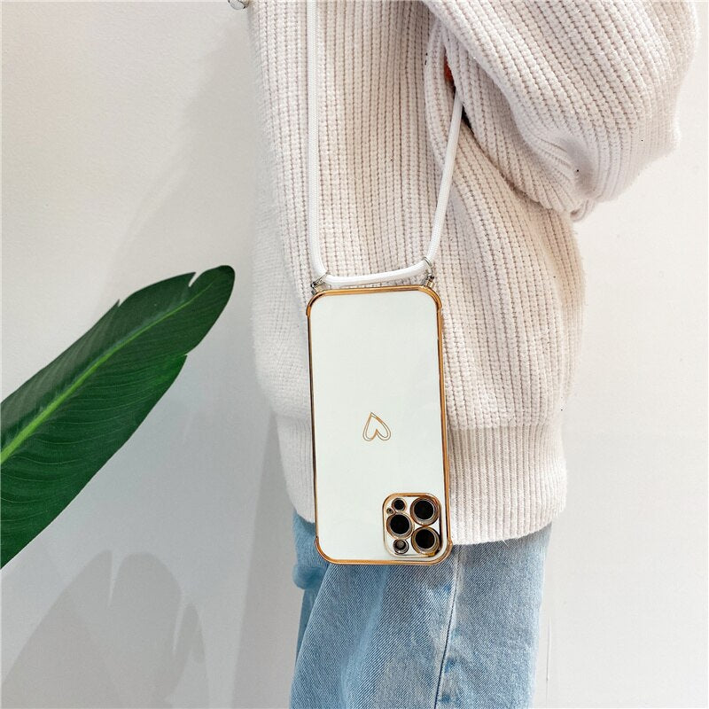 Love Heart Rope Capas de Telemóvel