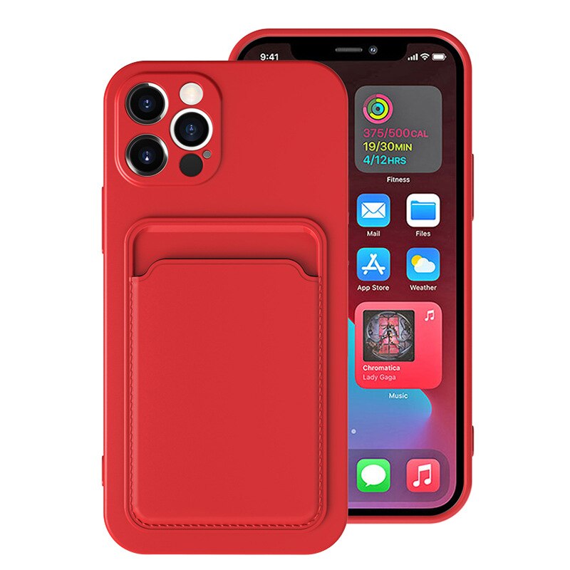 Card Slot Silicone Capas de Telemóvel