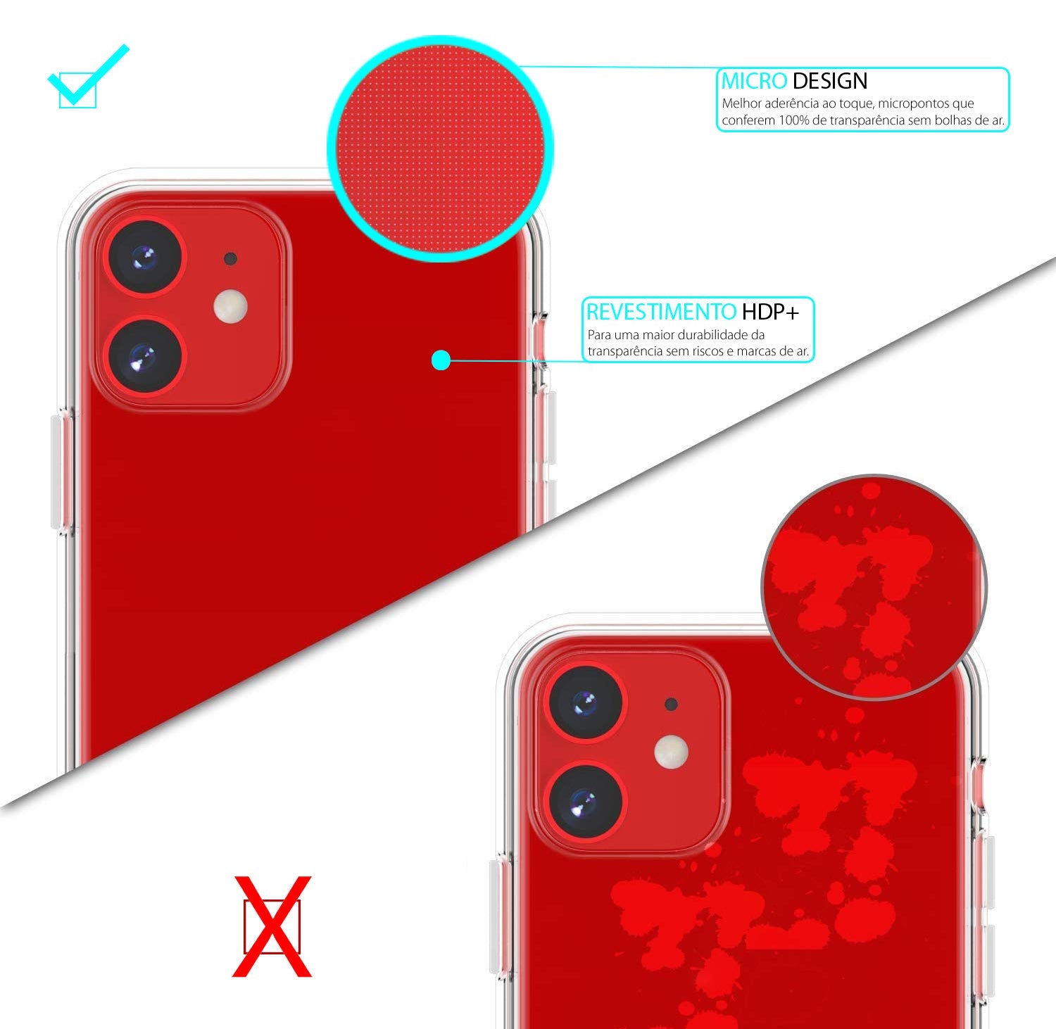 Capa Fina Silicone Transparente - iPhone - Capas para telemóvel, Capas & Acessórios